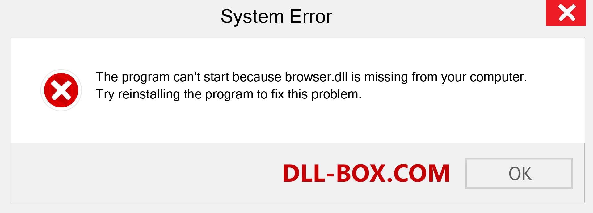  browser.dll file is missing?. Download for Windows 7, 8, 10 - Fix  browser dll Missing Error on Windows, photos, images